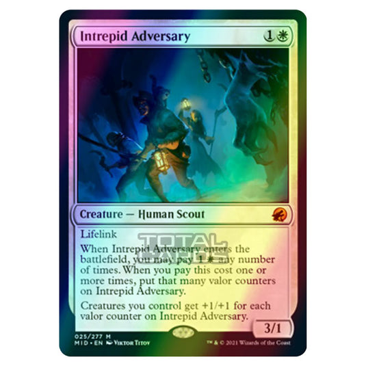 Magic The Gathering - Innistrad - Midnight Hunt - Intrepid Adversary - 25/277 (Foil)