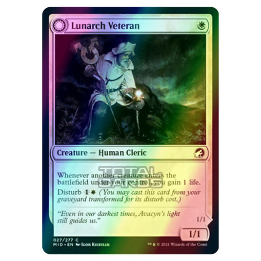 Magic The Gathering - Innistrad - Midnight Hunt - Lunarch Veteran // Luminous Phantom - 27/277 (Foil)