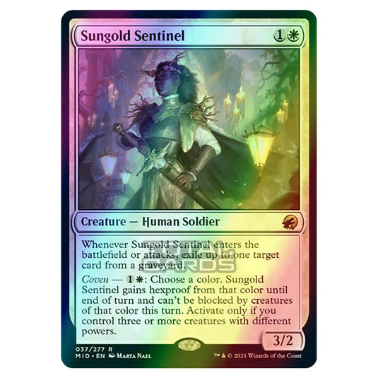 Magic The Gathering - Innistrad - Midnight Hunt - Sungold Sentinel - 37/277 (Foil)