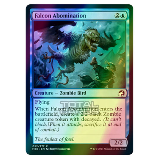 Magic The Gathering - Innistrad - Midnight Hunt - Falcon Abomination - 52/277 (Foil)