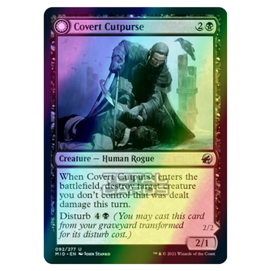 Magic The Gathering - Innistrad - Midnight Hunt - Covert Cutpurse // Covetous Geist - 92/277 (Foil)