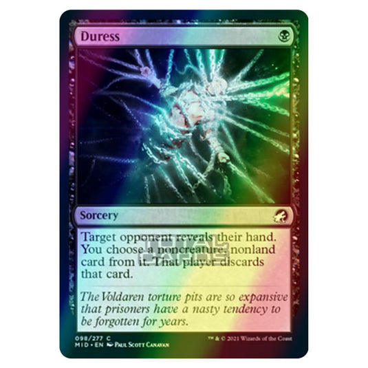 Magic The Gathering - Innistrad - Midnight Hunt - Duress - 98/277 (Foi Magic The Gathering - Innistrad - Midnight Hunt - Duress - 98/277 (Foi