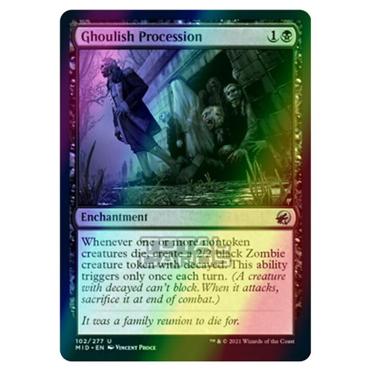 Magic The Gathering - Innistrad - Midnight Hunt - Ghoulish Procession - 102/277 (Foil)