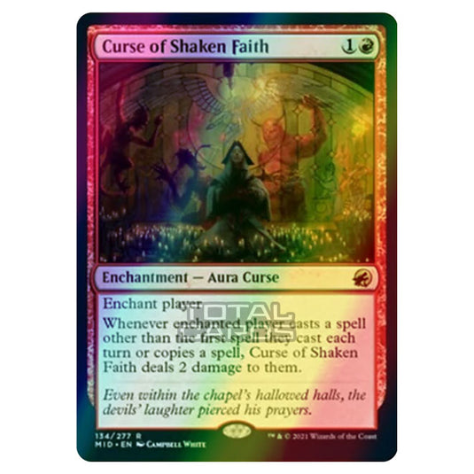 Magic The Gathering - Innistrad - Midnight Hunt - Curse of Shaken Faith - 134/277 (Foil)