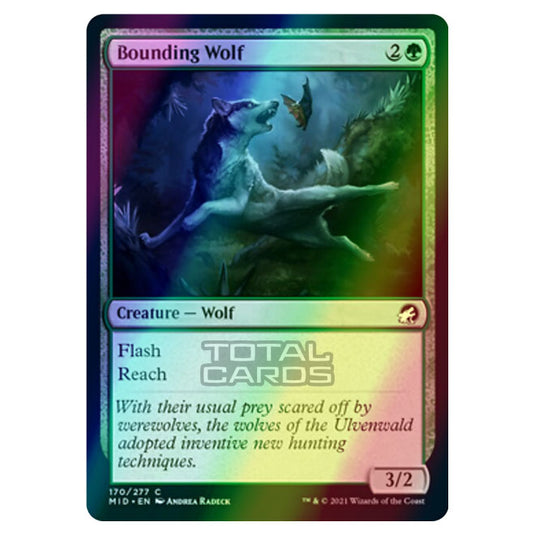 Magic The Gathering - Innistrad - Midnight Hunt - Bounding Wolf - 170/277 (Foil)