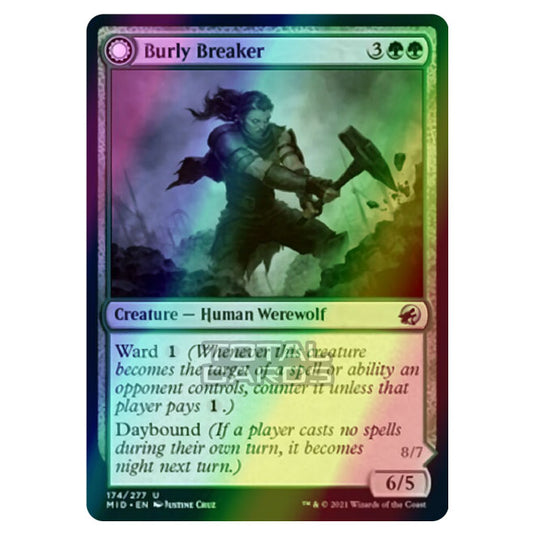 Magic The Gathering - Innistrad - Midnight Hunt - Burly Breaker // Dire-Strain Demolisher - 174/277 (Foil)