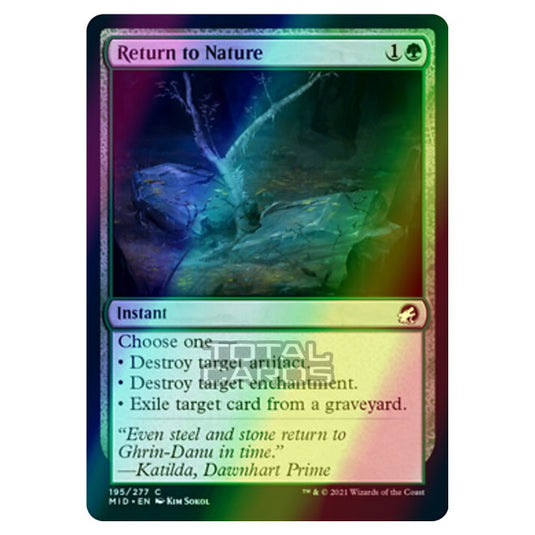 Magic The Gathering - Innistrad - Midnight Hunt - Return to Nature - 195/277 (Foil)