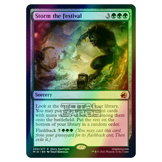 Magic The Gathering - Innistrad - Midnight Hunt - Storm the Festival - 200/277 (Foil)