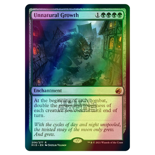 Magic The Gathering - Innistrad - Midnight Hunt - Unnatural Growth - 206/277 (Foil)