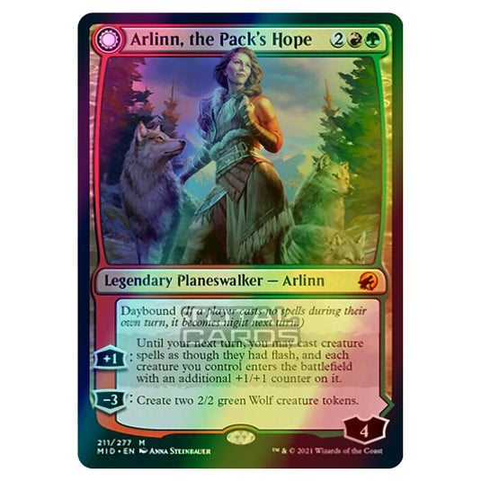 Magic The Gathering - Innistrad - Midnight Hunt - Arlinn, the Pack's Hope // Arlinn, the Moon's Fury - 211/277 (Foil)