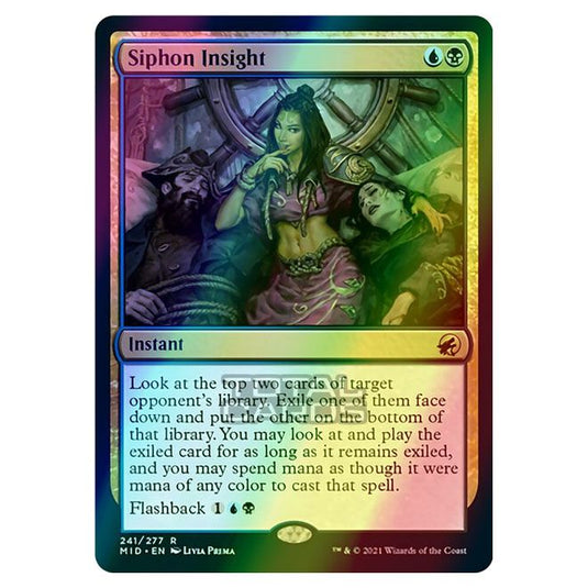 Magic The Gathering - Innistrad - Midnight Hunt - Siphon Insight - 241/277 (Foil)