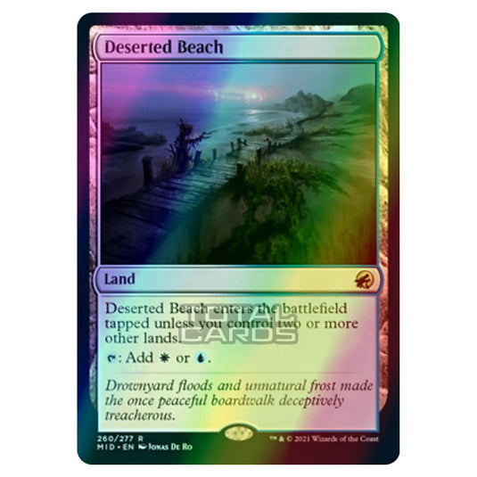 Magic The Gathering - Innistrad - Midnight Hunt - Deserted Beach - 260/277 (Foil)