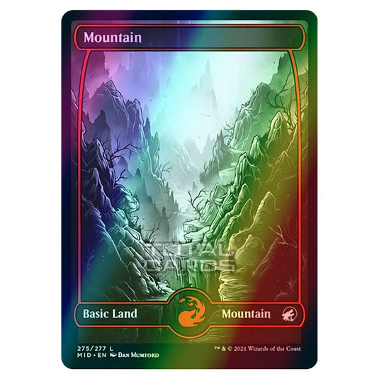 Magic The Gathering - Innistrad - Midnight Hunt - Mountain - 275/277 (Foil)