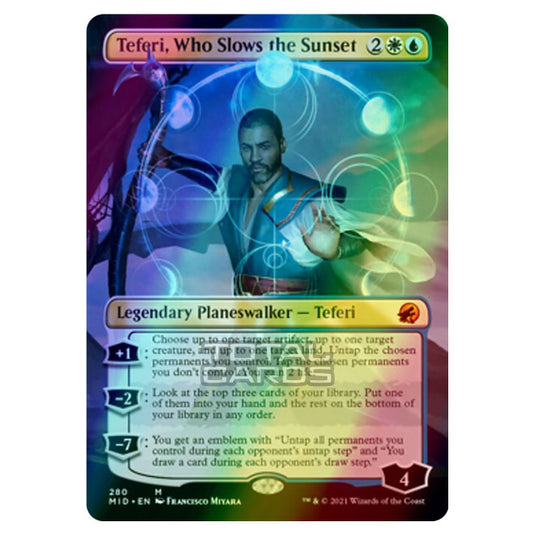 Magic The Gathering - Innistrad - Midnight Hunt - Teferi, Who Slows the Sunset - 280/277 (Foil)