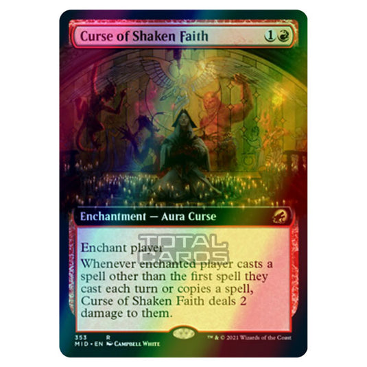 Magic The Gathering - Innistrad - Midnight Hunt - Curse of Shaken Faith - 353/277 (Foil)