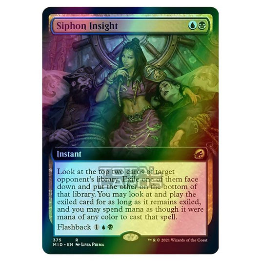 Magic The Gathering - Innistrad - Midnight Hunt - Siphon Insight - 375/277 (Foil)