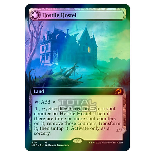 Magic The Gathering - Innistrad - Midnight Hunt - Hostile Hostel // Creeping Inn - 379/277 (Foil)