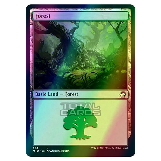 Magic The Gathering - Innistrad - Midnight Hunt - Forest - 384/277 (Foil)