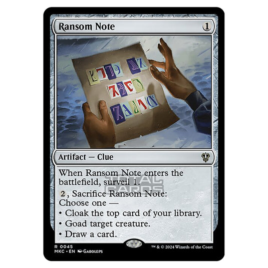 Magic The Gathering - Murders at Karlov Manor - Commander - Ransom Note - 0045