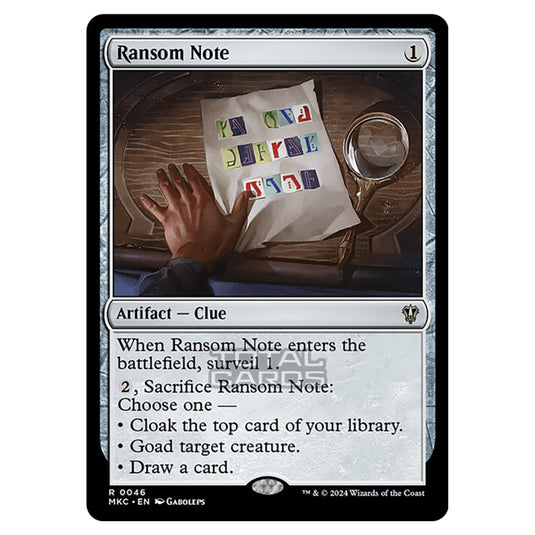 Magic The Gathering - Murders at Karlov Manor - Commander - Ransom Note - 0046