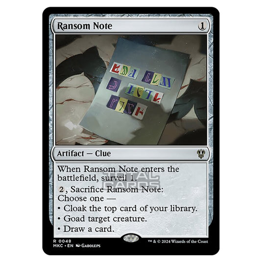 Magic The Gathering - Murders at Karlov Manor - Commander - Ransom Note - 0048