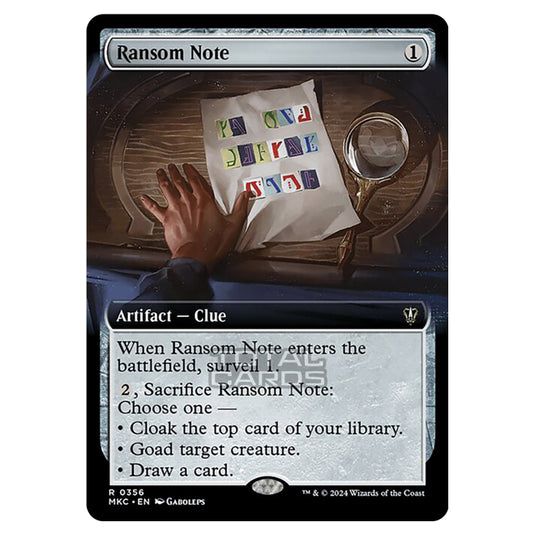 Magic The Gathering - Murders at Karlov Manor - Commander - Ransom Note - 0356