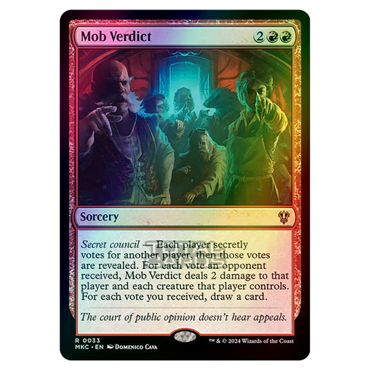 Magic The Gathering - Murders at Karlov Manor - Commander - Mob Verdict - 0033 (Foil)