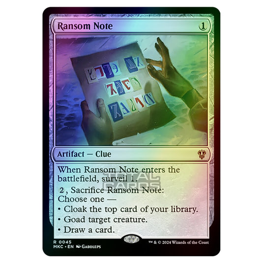 Magic The Gathering - Murders at Karlov Manor - Commander - Ransom Note - 0045 (Foil)