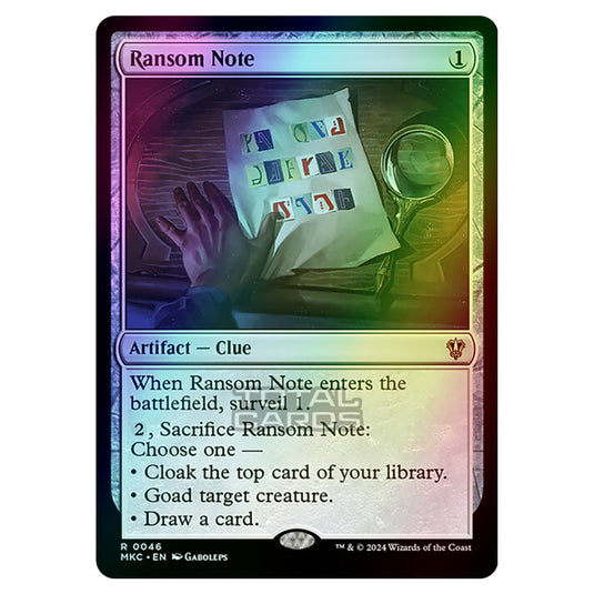 Magic The Gathering - Murders at Karlov Manor - Commander - Ransom Note - 0046 (Foil)