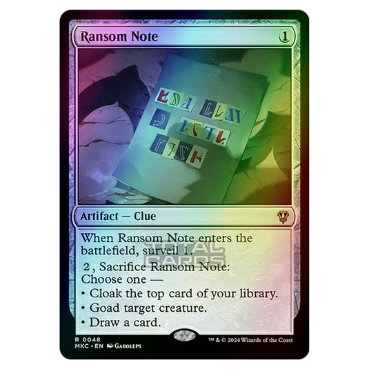 Magic The Gathering - Murders at Karlov Manor - Commander - Ransom Note - 0048 (Foil)