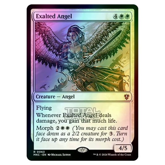 Magic The Gathering - Murders at Karlov Manor - Commander - Exalted Angel - 0063 (Foil)