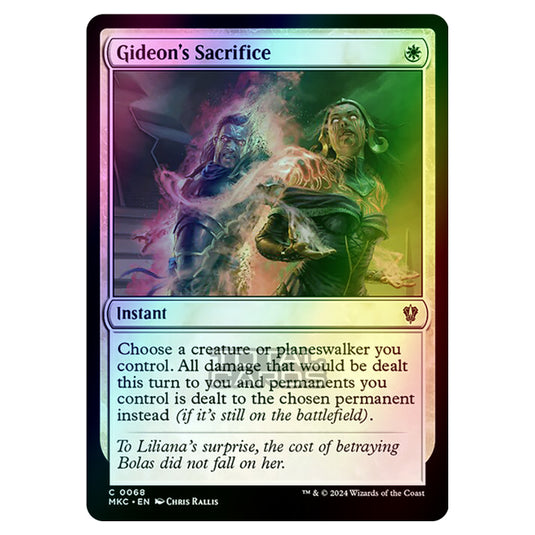 Magic The Gathering - Murders at Karlov Manor - Commander - Gideon's Sacrifice - 0068 (Foil)