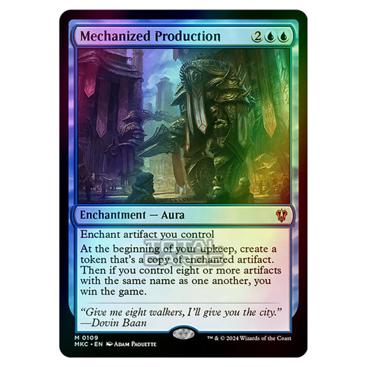 Magic The Gathering - Murders at Karlov Manor - Commander - Mechanized Production - 0109 (Foil)