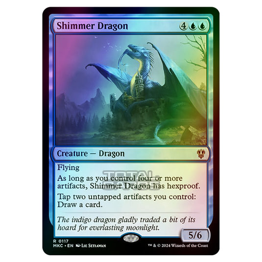 Magic The Gathering - Murders at Karlov Manor - Commander - Shimmer Dragon - 0117 (Foil)