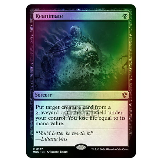 Magic The Gathering - Murders at Karlov Manor - Commander - Reanimate - 0137 (Foil)