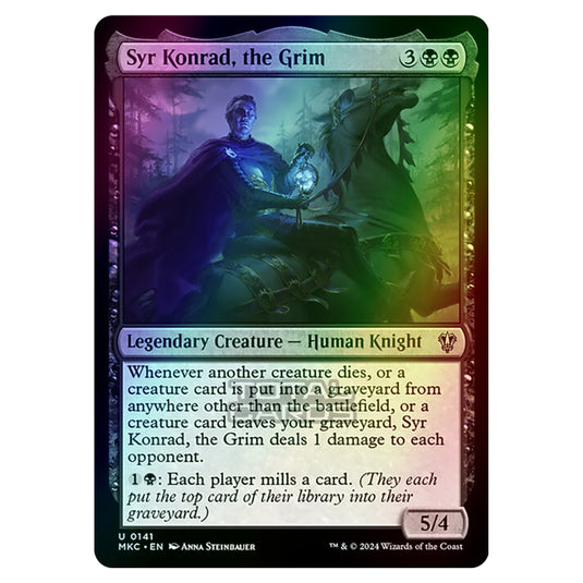 Magic The Gathering - Murders at Karlov Manor - Commander - Syr Konrad, the Grim - 0141 (Foil)