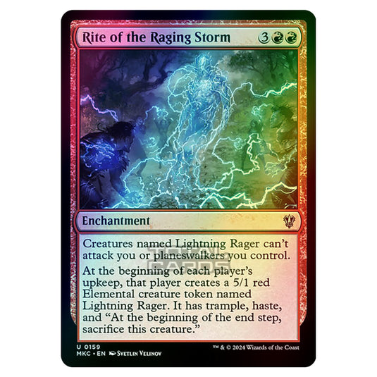 Magic The Gathering - Murders at Karlov Manor - Commander - Rite of the Raging Storm - 0159 (Foil)