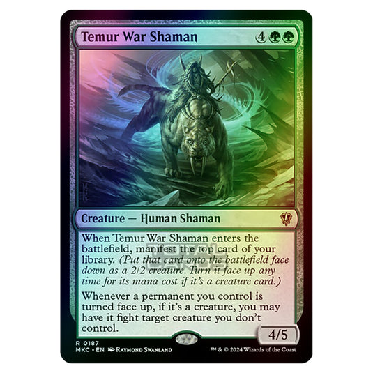 Magic The Gathering - Murders at Karlov Manor - Commander - Temur War Shaman - 0187 (Foil)