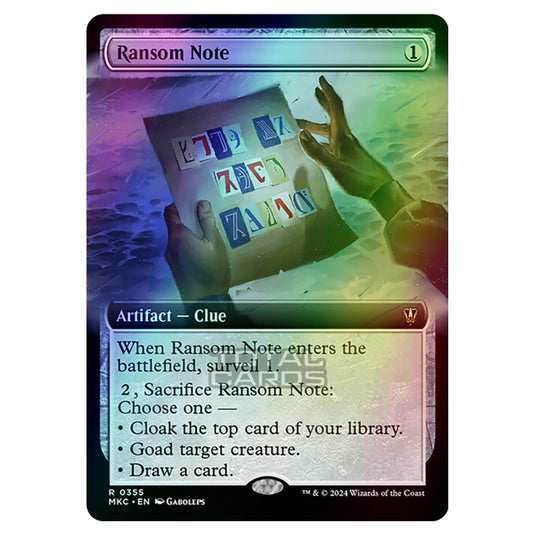 Magic The Gathering - Murders at Karlov Manor - Commander - Ransom Note - 0355 (Foil)