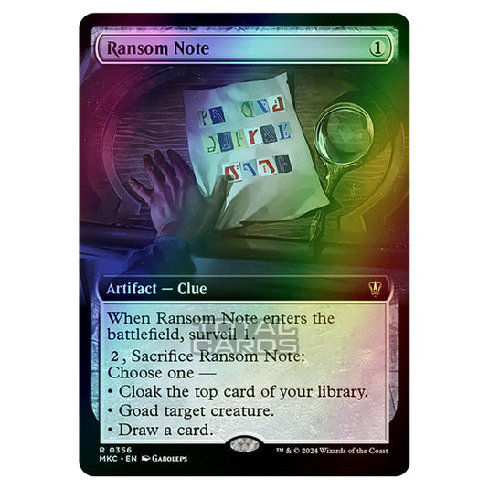 Magic The Gathering - Murders at Karlov Manor - Commander - Ransom Note - 0356 (Foil)