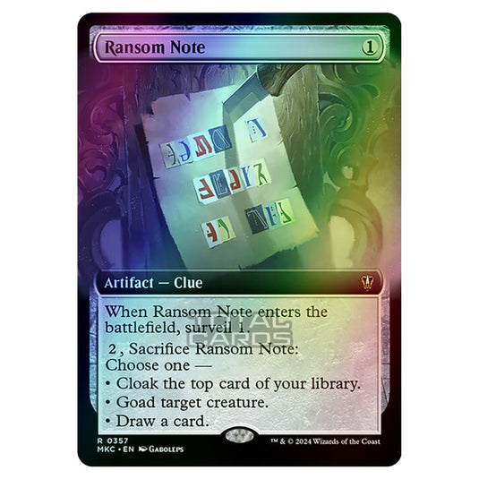 Magic The Gathering - Murders at Karlov Manor - Commander - Ransom Note - 0357 (Foil)