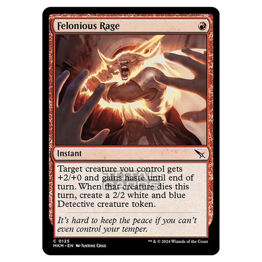 Magic The Gathering - Murders at Karlov Manor - Felonious Rage - 0125