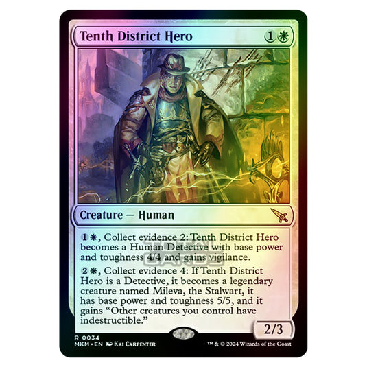 Magic The Gathering - Murders at Karlov Manor - Tenth District Hero - 0034 (Foil)