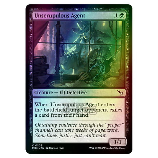 Magic The Gathering - Murders at Karlov Manor - Unscrupulous Agent - 0109 (Foil)