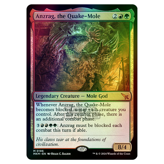 Magic The Gathering - Murders at Karlov Manor - Anzrag, the Quake-Mole - 0186 (Foil)