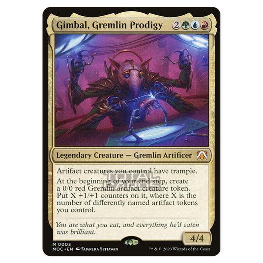 Magic The Gathering - March of the Machine - Commander - Gimbal, Gremlin Prodigy- 0003