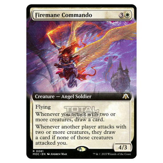 Magic The Gathering - March of the Machine - Commander - Firemane Commando (Extended Art Card) - 0081