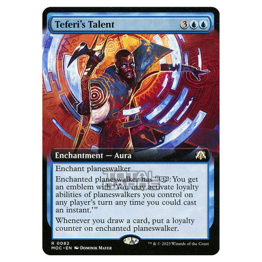 Magic The Gathering - March of the Machine - Commander - Teferi's Talent (Extended Art Card) - 0082