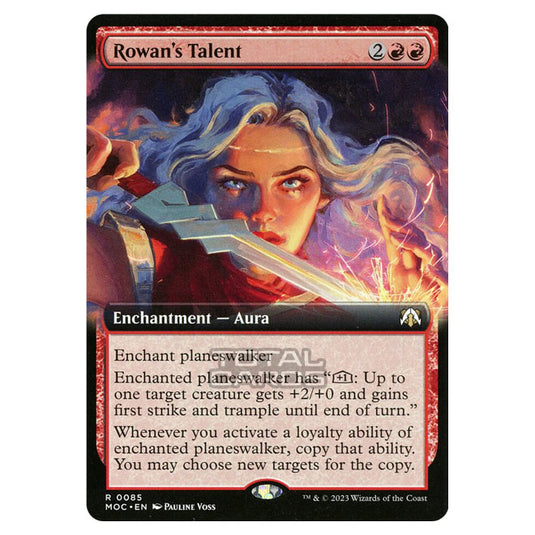 Magic The Gathering - March of the Machine - Commander - Rowan's Talent (Extended Art Card) - 0085