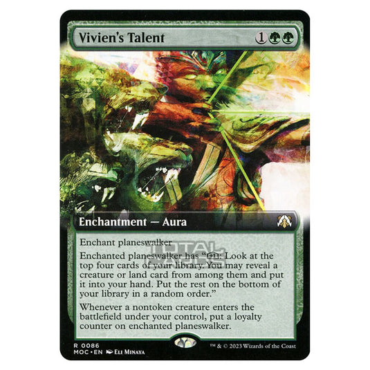 Magic The Gathering - March of the Machine - Commander - Vivien's Talent (Extended Art Card) - 0086